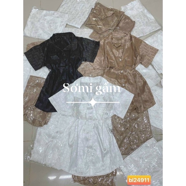 sơ mi gấm cao cấp LV