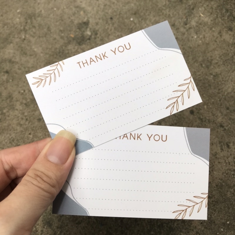 Combo 100 cái  thankyoucard, thiệp cảm ơn, Thẻ cám ơn có sẵn, Giấy bìa cứng cán màng size 9x5.5cm