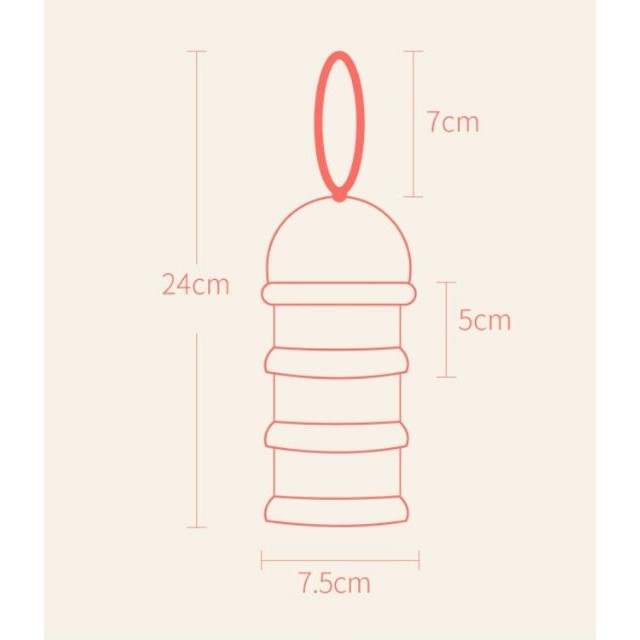 Bộ chia sữa và đồ ăn cho bé loại 3 ngăn đẹp