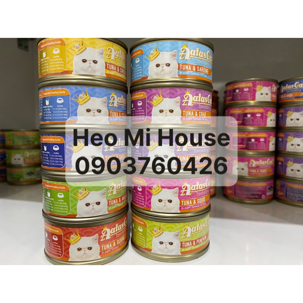 Pate cá ngừ Aatas Cat Combo 12 lon mix ngẫu nhiên
