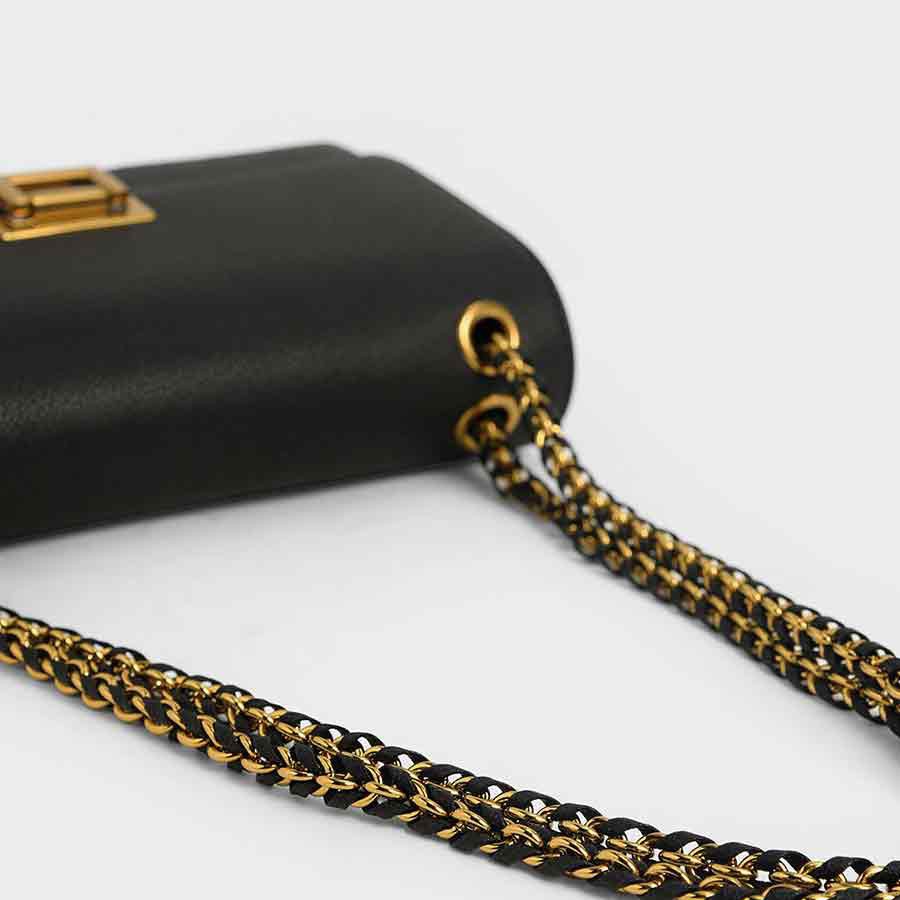 Túi Đeo Vai Charles & Keith Chain Strap Shoulder Bag CK2-20840206 Màu Đen