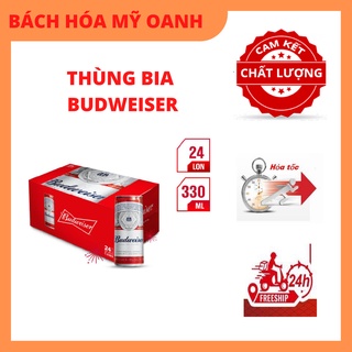 Hoả tốc hcm - bia budweiser lon -thùng 24 x 330ml