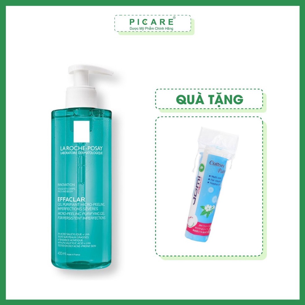 [CHÍNH HÃNG] La Roche Posay Gel Rửa Mặt Giảm Mụn Cho Mặt &amp; Toàn Thân Effaclar Micro-Peeling Purifying Gel ( 50ml - 400ml