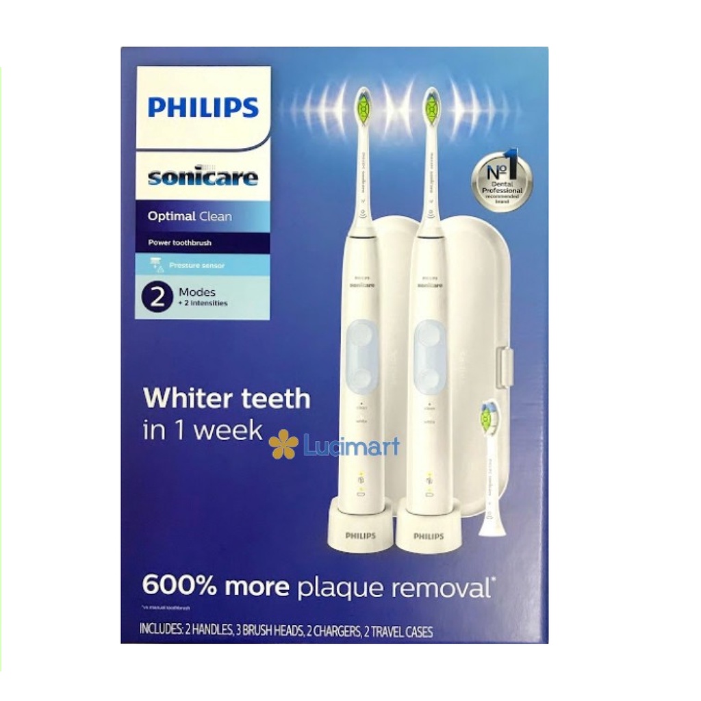 Set đôi bàn chải điện Philips sonicare 5000