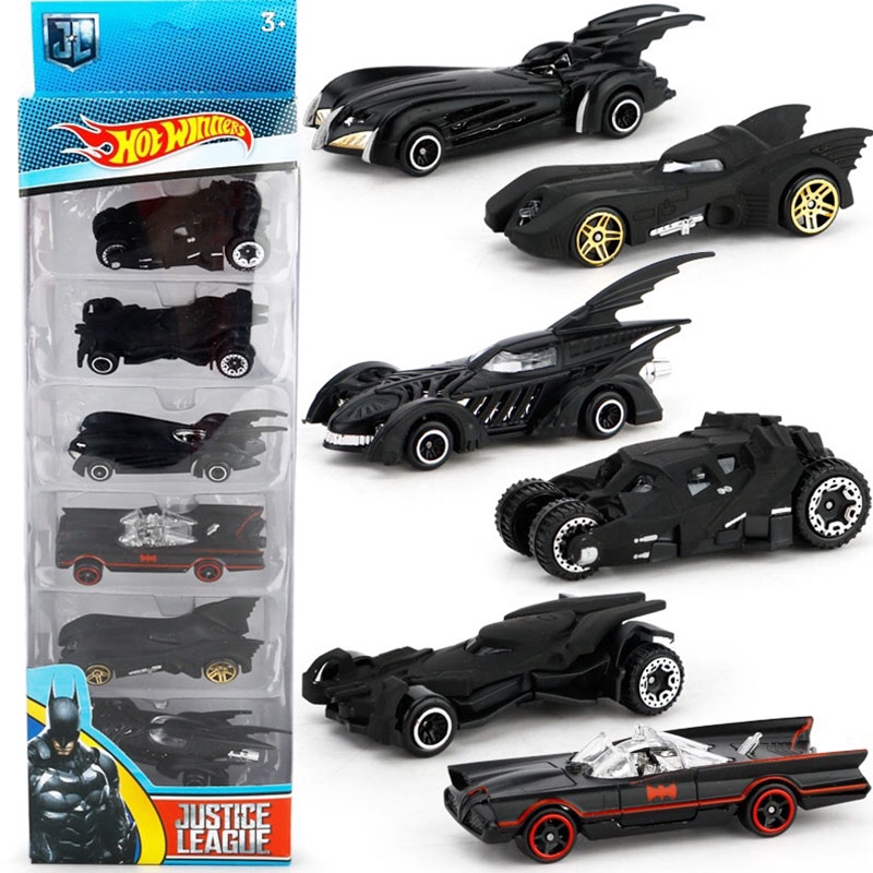 Bộ đồ chơi xe hơi Hot Wheels đúc hình chiếc Batmobile /Patrol/Avengers/Justice League làm quà tặng sưu tầm cho trẻ em