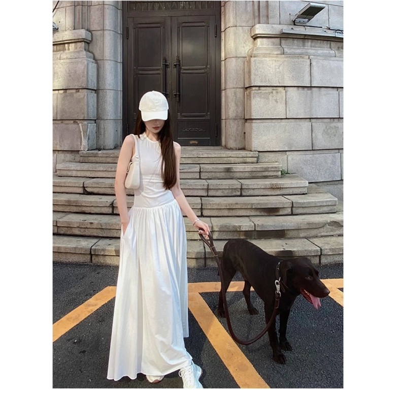 Đầm Trắng Dài SN Thun Cao Cấp - Mezy Dress