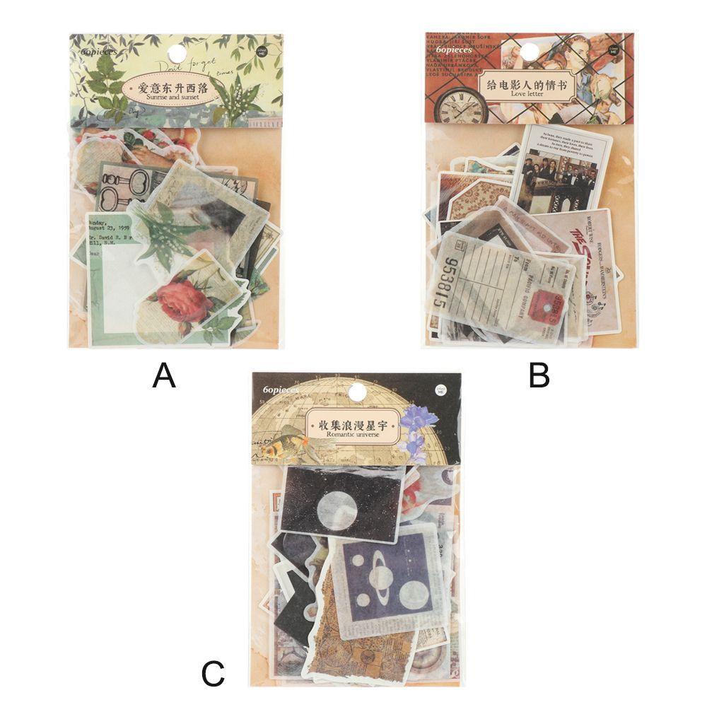 RAINBOW Thẻ Giấy Dán Trang Trí Album Ảnh Sáng Tạo Phong Cách Vintage