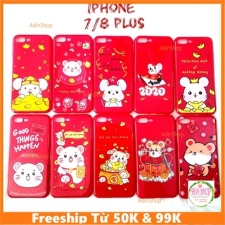Ốp lưng tết con chuột 2020 Iphone 7 plus 8 Plus dẻo đỏ may mắn
