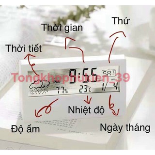 Đồng Hồ Để Bàn Điện Tử Thông Minh Báo Thức 7 Chức Năng