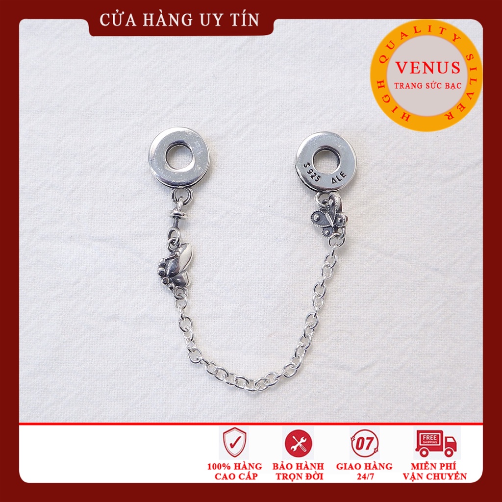 [Charm bạc 925 cao cấp] Charm xích an toàn Buterfly- Mã sản phẩm VENUSBTF