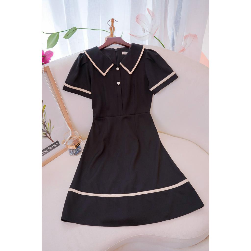 Đầm công sở cổ sơ mi viền trẻ trung Edna C115 CIN HOUSE