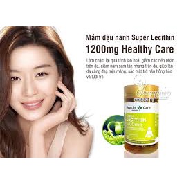 Mầm đậu nành Úc healthy care Superlecithin 100viên SUPER LECITHIN