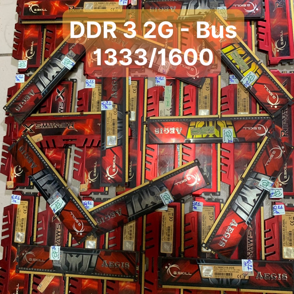 DDR3 RAM 2G - Bus 1333 1600 G.KILL Tản Nhiệt Thép Và Lá Vi TÍnh Bắc Hải thumbnail