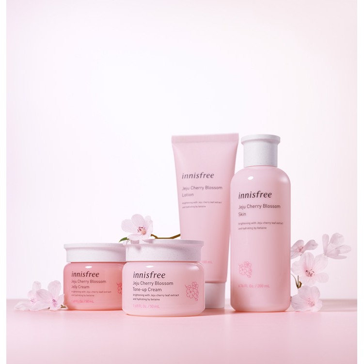 Bộ dưỡng trắng nâng tone da Innisfree Jeju Cherry Blossom