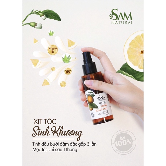 Xịt tóc Sinh Khương Sam Natural 100ml