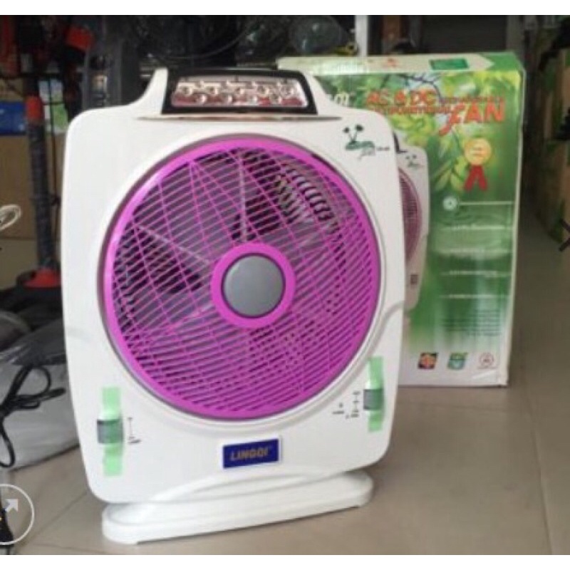 Quạt tích điện Lingqi siêu mát khoẻ vô địch(14 tiếng chạy quạt liên tục)