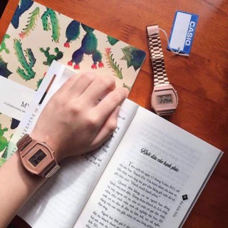 [CHÍNH HÃNG-FULLBOX] Đồng hồ nữ casio B640 Rose Gold