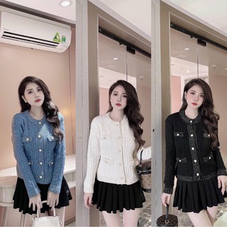 Áo Len Nữ/ Cadigan Len Nữ Viền Cúc Dáng Sang Chảnh Chất Dày Dặn Đi Học Đi Làm Cực Sang-Cỏ Boutique