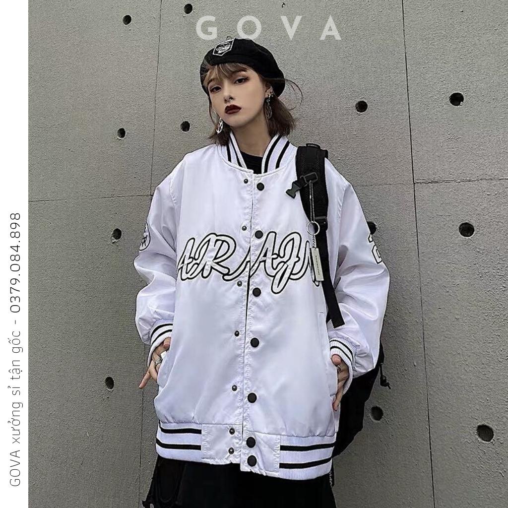 Áo Khoác Bomber Dù In AJNARP Form Rộng Nam Nữ Ulzzang Unisex Thời Trang GOVA