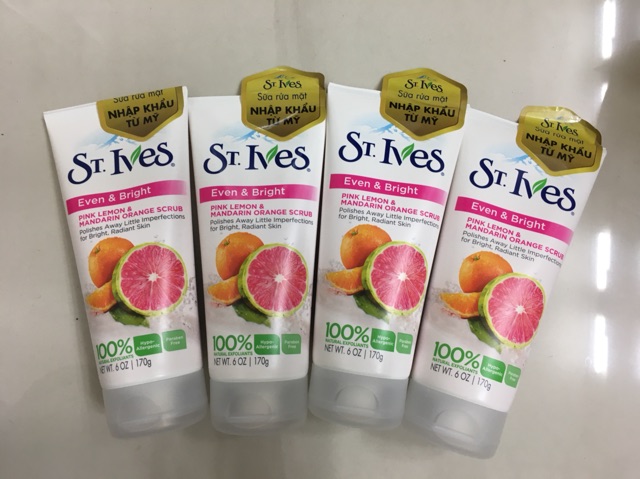 Sữa Rửa Mặt Tẩy Tế Bào Chết St.Ives Radiant Skin Hương Chanh và Cam 170g