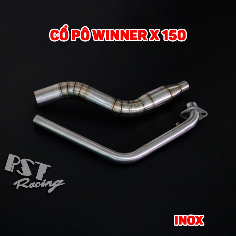 Cổ pô Winner X 150, Cổ pô Winner 150 inox lắp đặt zin , có bầu hơi màng lọc tổ ong.