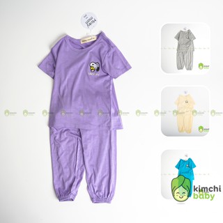 Bộ Quần Áo Alibaba Cho Bé Gái, Bé Trai Minky Mom Vải Thun Lạnh Họa Tiết Snoopy, Bộ Cộc Tay Quần Dài Mặc Nhà MKMTD2117