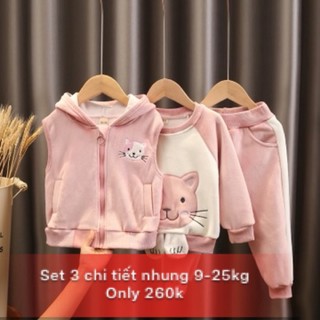 Bộ nỉ nhung 3 chi tiết