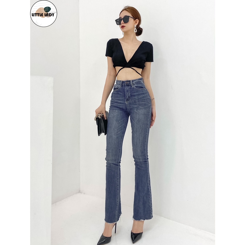Áo Croptop Cổ V Kiểu Khoét Ngực Bigsize Dưới 70Kg Cột Dây Eo "V"