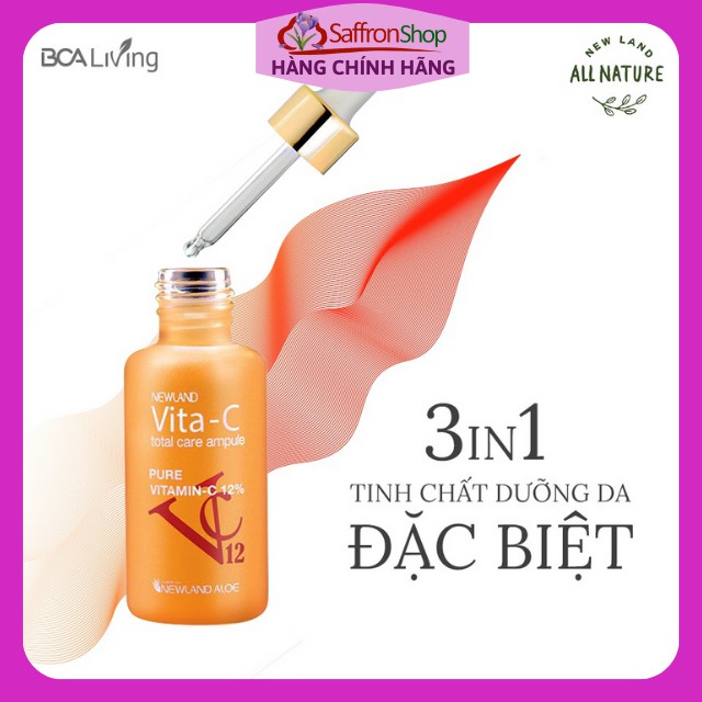Tinh chất tế bào gốc - Hộp lẻ Vita-C Total Care Ampoule NewLand - Tinh chất dưỡng trắng da