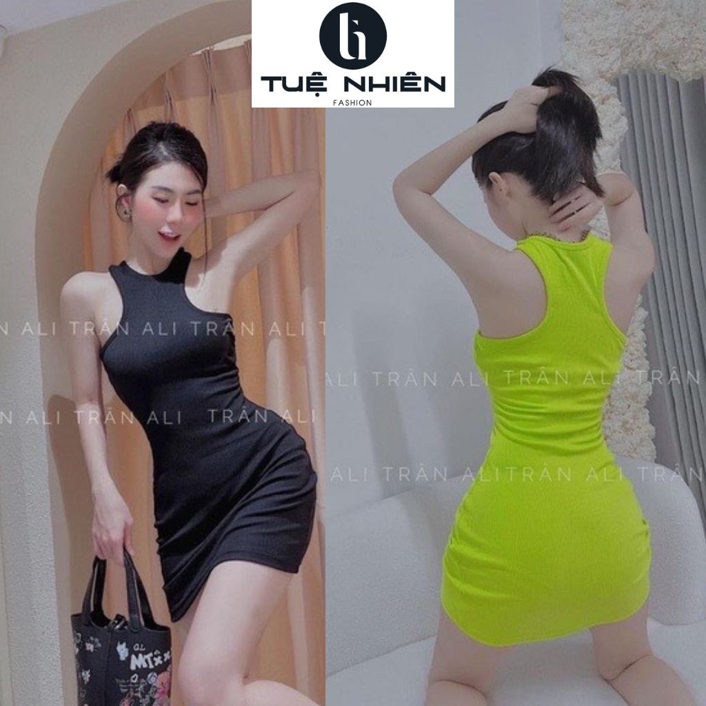 Váy body ba lỗ, đầm body khoét nách cá tính sexy - Tuệ Nhiên - Fashion