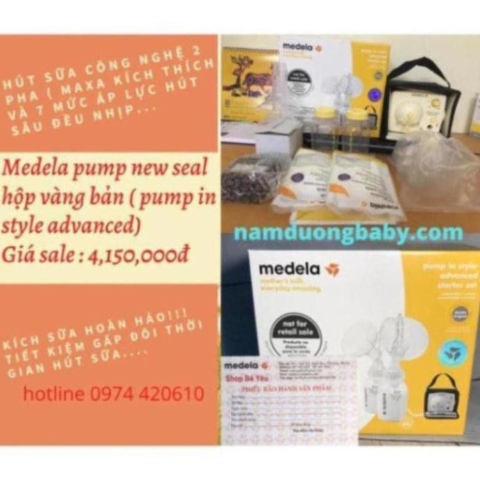 Máy hút sữa Pump điện đôi có maxa và 7 level ( dạng hộp vàng newseal nguyên tem) [NVMH]