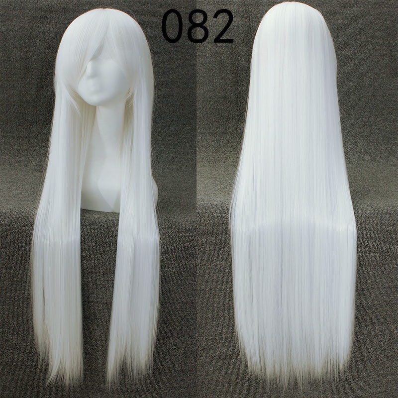 Tóc giả cosplay 80cm 100cm trắng tinh Sakana cosplay - wig lưới hoa hóa trang halloween