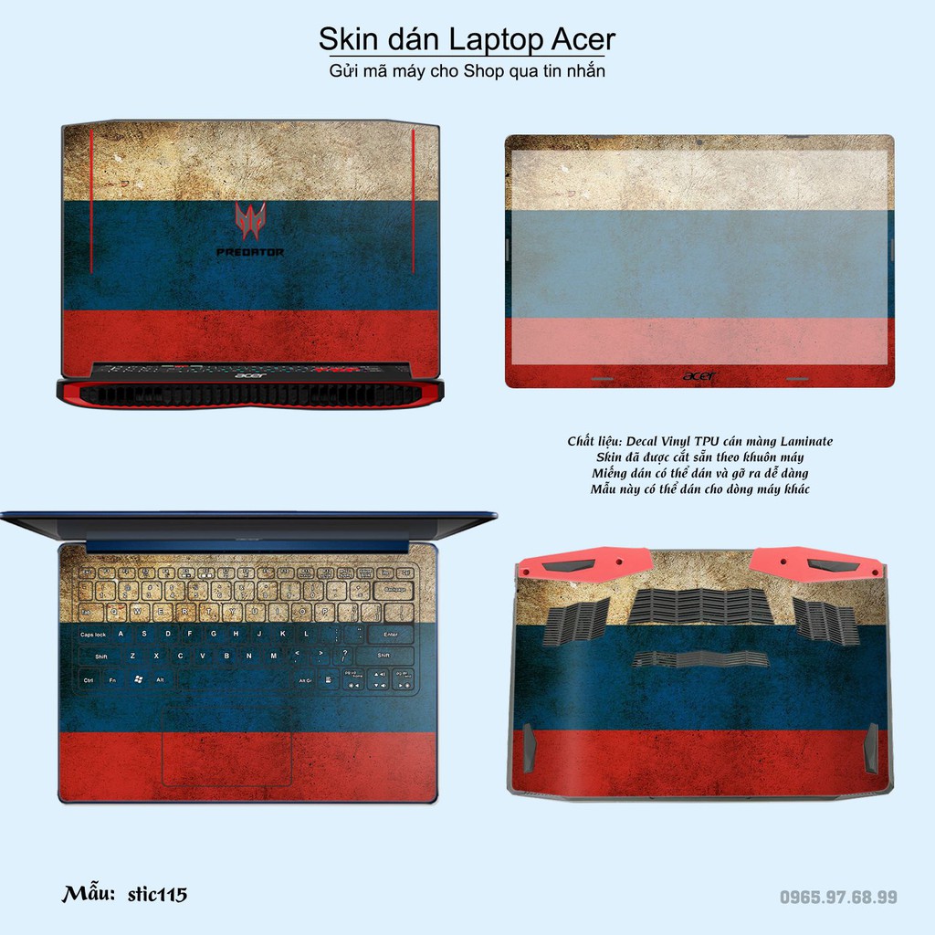Skin dán Laptop Acer in hình Hoa văn sticker _nhiều mẫu 19 (inbox mã máy cho Shop)