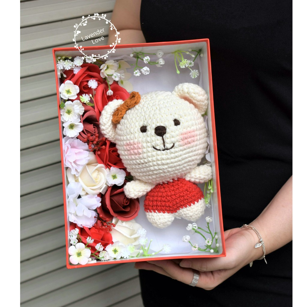 HỘP QUÀ TẶNG HOA HỒNG SÁP, HOA VẢI, GẤU LEN. HỘP QUÀ TẶNG 8/3, VALENTINE 14/2, TẶNG BẠN GÁI, SINH NHẬT, 20/10, NGƯỜI YÊU | BigBuy360 - bigbuy360.vn