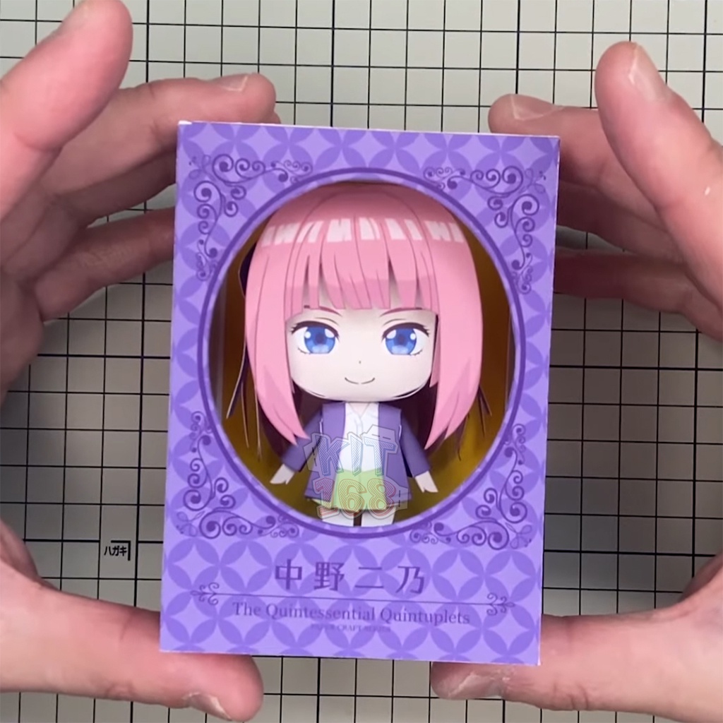 Mô hình giấy Anime Chibi Nino Nakano - Nhà có 5 nàng dâu  + kit hộp trang trí