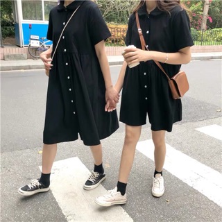 Váy bạn thân đen trơn basic ulzzang dáng xoè