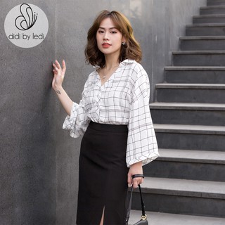 Chân váy bút chì, chân váy công sở DIDI BY LEDI lưng cao 2 lớp màu Đen size S M L XL -V770