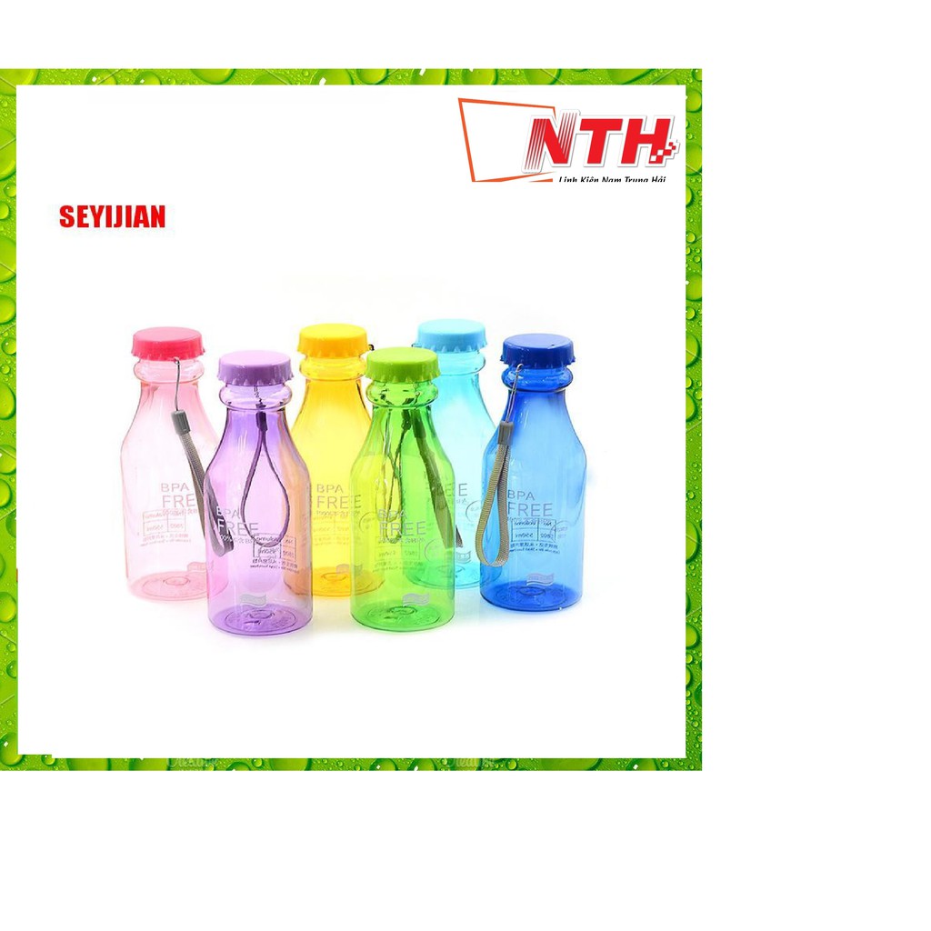 Bình đựng nước trong suốt Bra FRee nhiều màu