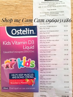 VITAMIN D3 OSTELIN LIQUID- ĐỦ BILL