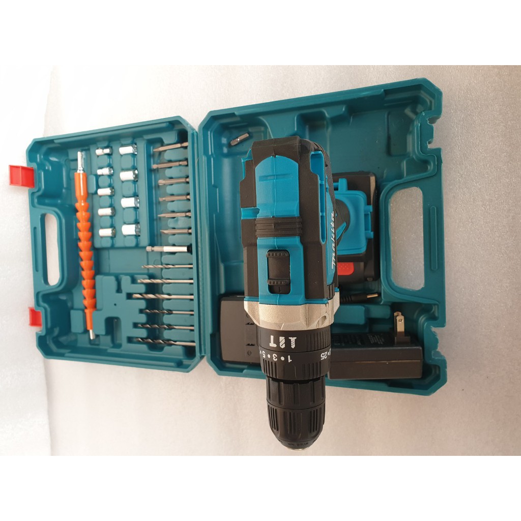 máy khoan pin makita 36v-2 pin kèm hộp phụ kiện