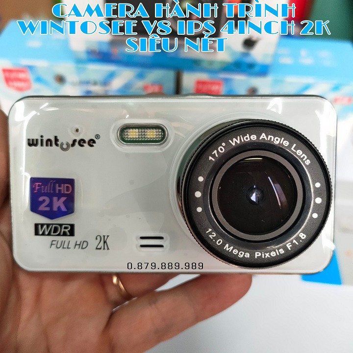 [Mã 11ELSALE hoàn 7% đơn 300K] Camera hành trình ô tô Wintosee V8 màn hình 4 Inch 2K Siêu nét - Kèm cam lùi | BigBuy360 - bigbuy360.vn
