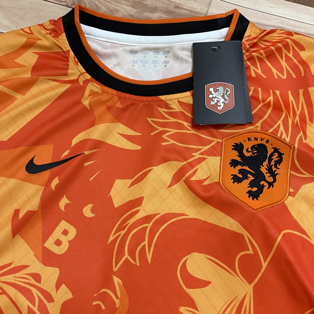 Áo Bóng Đá Đội Tuyển Hà Lan WC 2022 - Chuẩn Mẫu Thi Đấu - Vải Polyester Gai Thái Cao Cấp