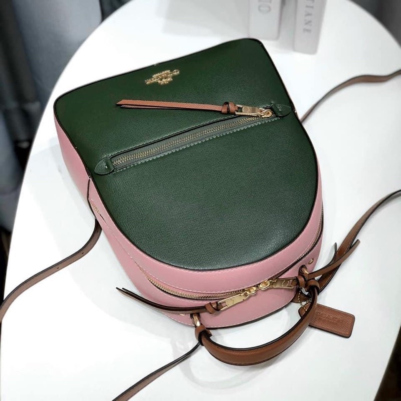 TNS-Balo nữ form vuông thời trang jordyn backpack-tone xanh rêu phối hồng