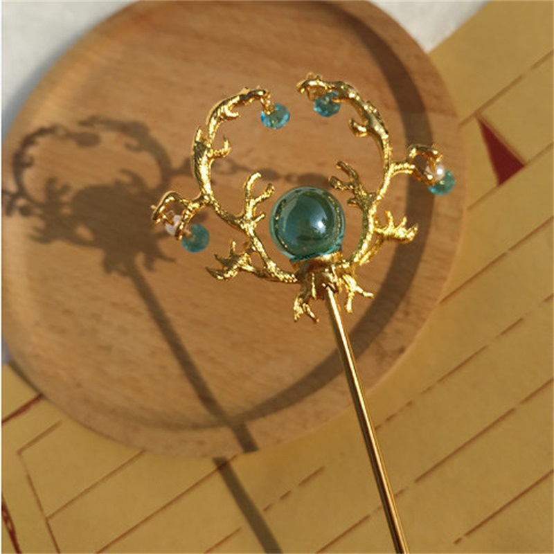 Trâm cài tóc hạt đậu phong cách retro thanh lịch