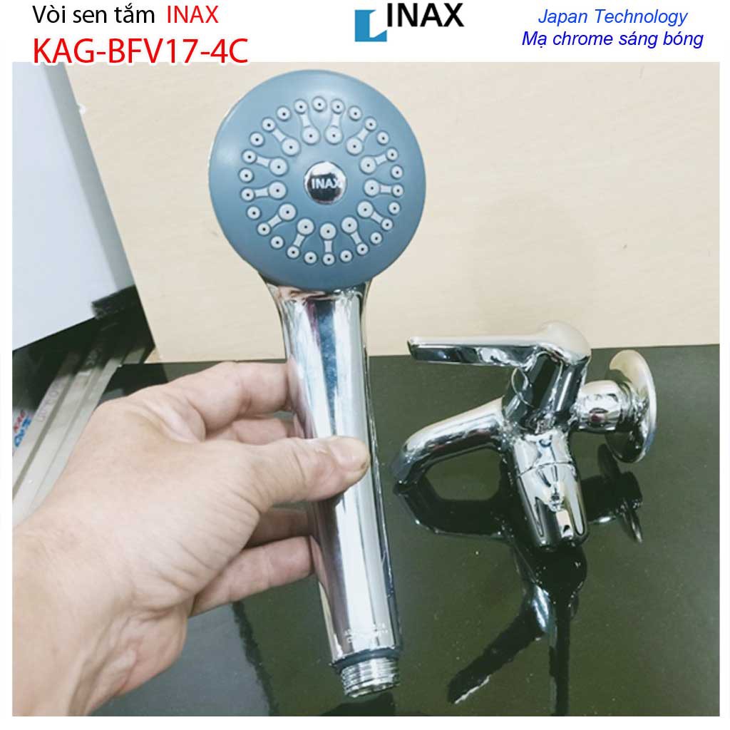 Vòi sen tắm lạnh linax Nhật Bản KAG-BFV17-4C, Trọn bộ vòi sen tắm Linax chính hãng nước mạnh sử dụng tốt