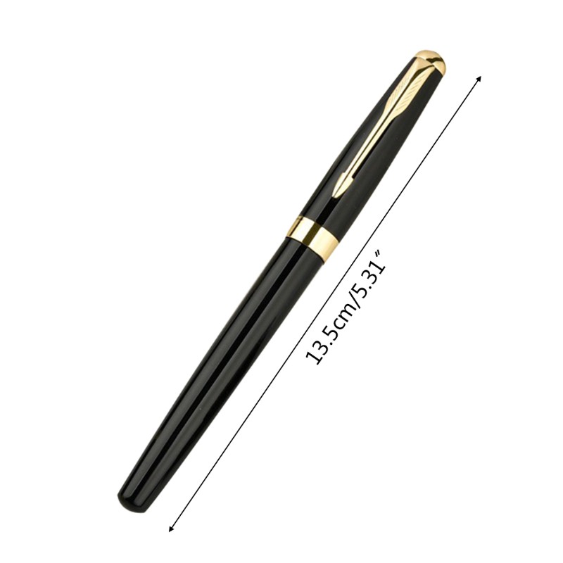 Luxury Metal Signature Ballpoint Pen Black Ink Business Writing Office Supplies