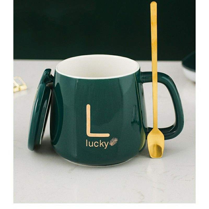 Cốc hâm nóng cao cấp bằng sứ kèm đế điện, Ly sứ kèm đế điện hâm nóng cafe, sữa, trà Tặng kèm thìa mạ vàng tiện lợi