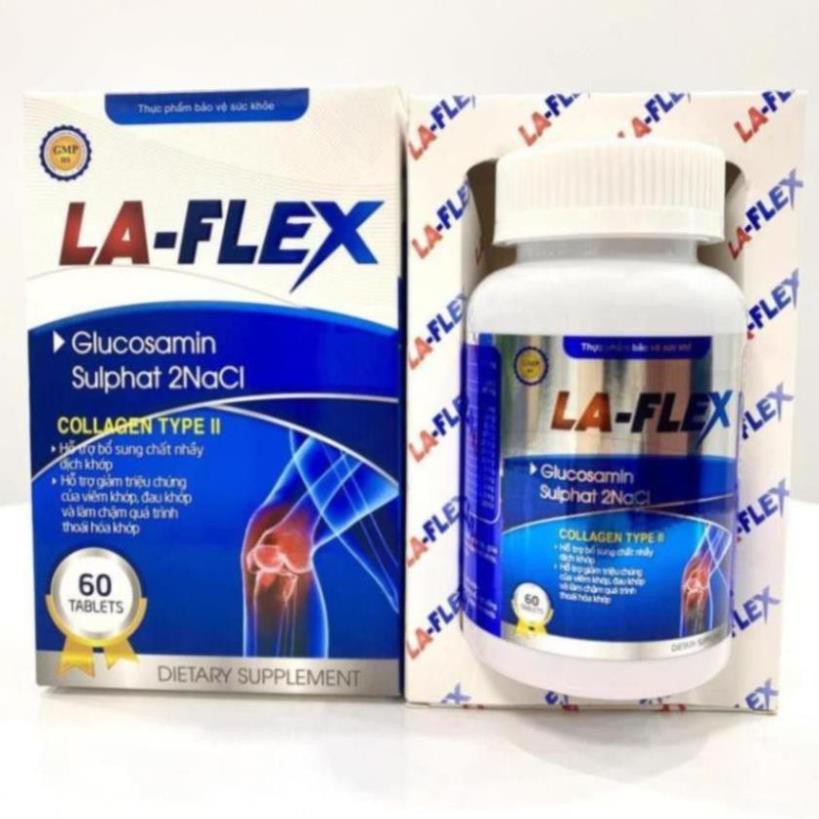 Viên Uống Hỗ Trợ Xương Khớp  La-Flex hộp 60 viên giúp giảm viêm đau khớp hiệu quả Hàng Chính Hãng Công Ty