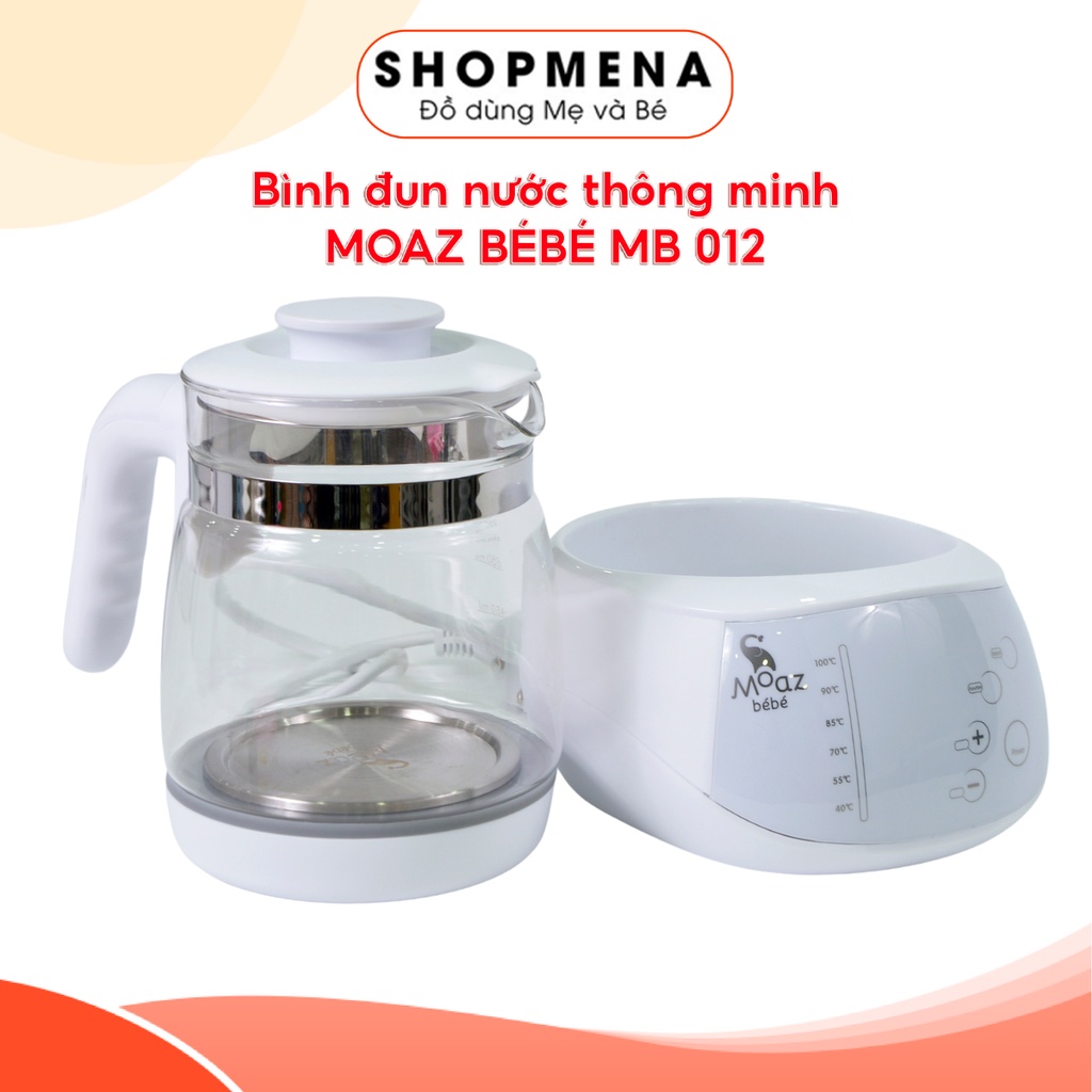 Bình Đun Nước Thông Minh MOAZ BÉBÉ Chất Nhựa, Thép Và Thủy Tinh Cao Cấp Dung Tích 1000ml MB 002