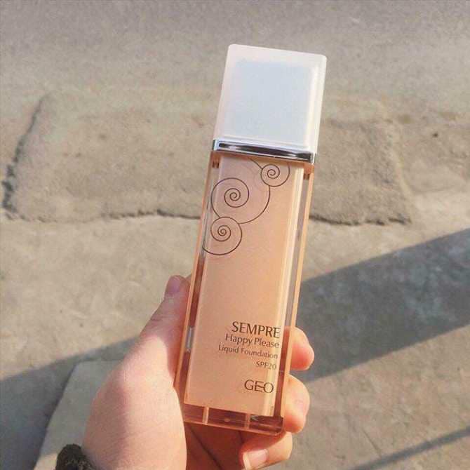 Kem nền geo lamy Sempre happy &amp; please liquid foundation